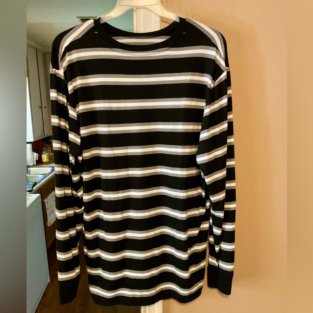 No Boundaries Black and White Long Sleeve Tee